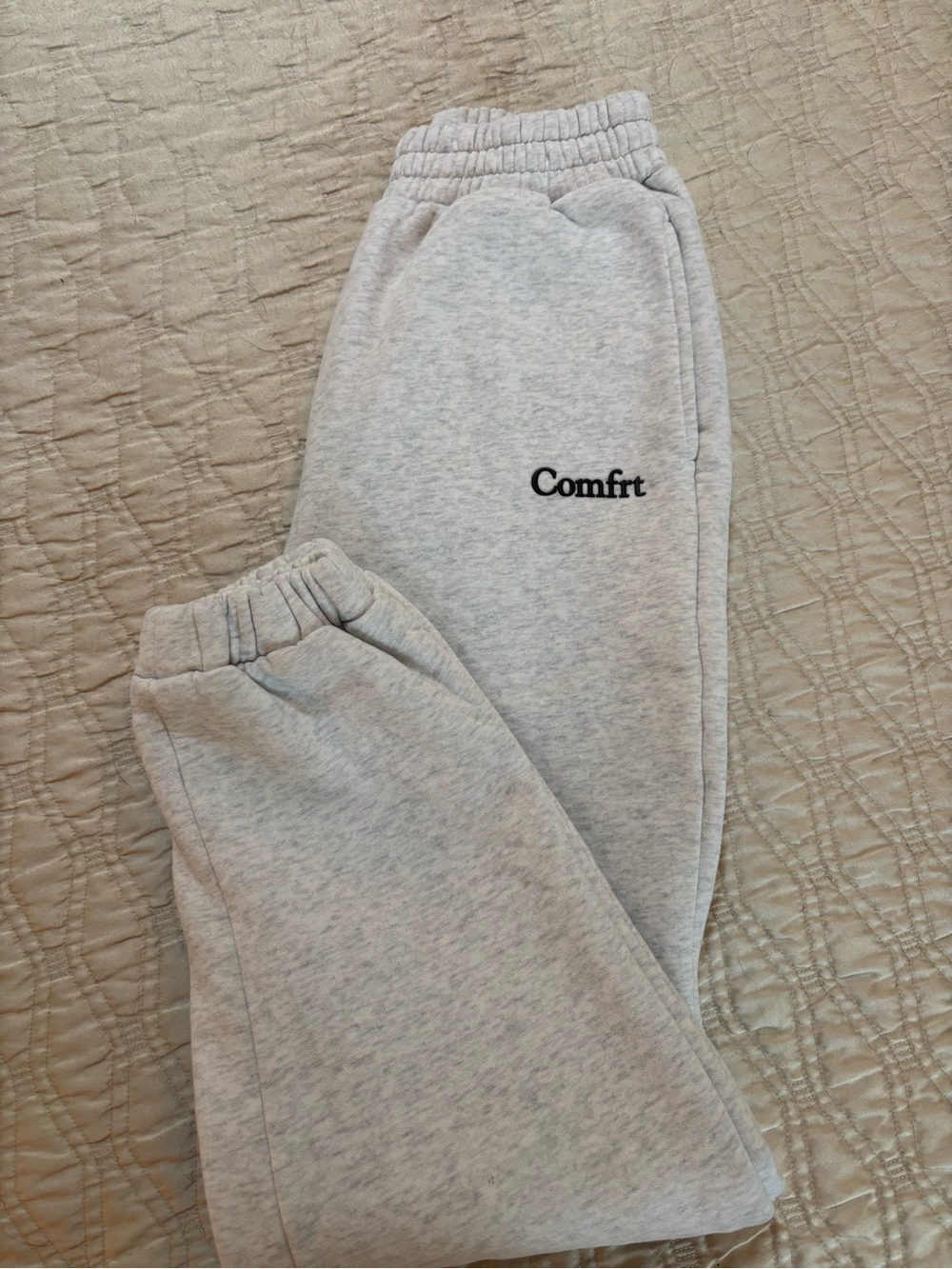 Comfrt - Light Gray Sweat Joggers - Comfrt Logo